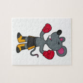 Puzzle Souris en boîte avec gants de boxe (Horizontal)