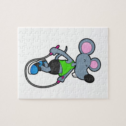 Puzzle Souris en forme avec corde (Horizontal)