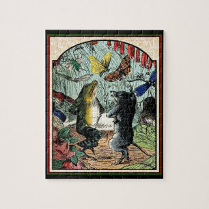 Puzzle Souris et grenouille dansant au casse-tête de bal