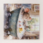 Puzzle Souris prenant un bain moussant (Horizontal)
