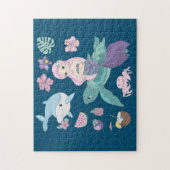 Puzzle "sous la mer" pour les filles. (Vertical)