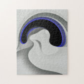 Puzzle Sous le bleu : gris Abstrait, noir et bleu (Vertical)