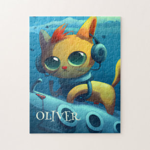PUZZLE SOUS-MARIN CHAT PERSONNALISÉ FANTASIE CAPRICIEUS