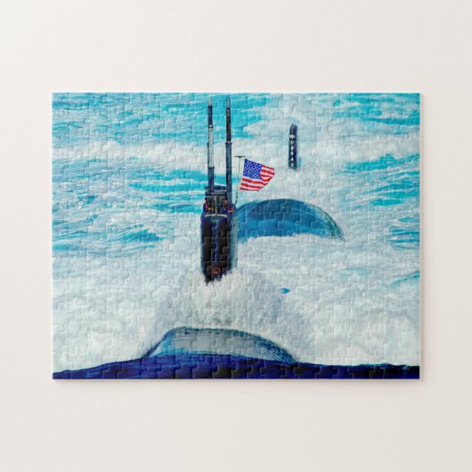 PUZZLE SOUS-MARIN D'ATTAQUE RAPIDE DES ÉTATS-UNIS - SSN-7 (Horizontal)