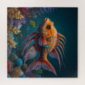Puzzle sous-marin d'une aventure de poisson orange (Horizontal)