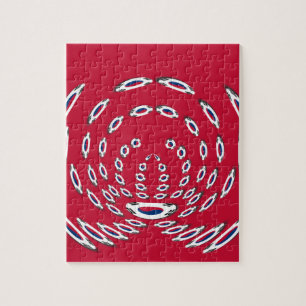 Puzzle South Korea Polka Dot flag