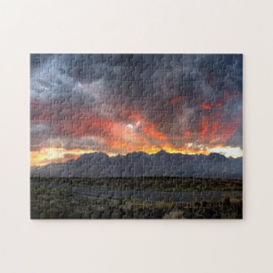 Puzzle Southern Sierra Nevada Mountains Sunset Panorama