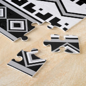 Puzzle Southwest Black and White Rabbit Geometric Pattern (Côté)