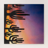 Puzzle Southwestern Desert Landscape Cactus Sunrise Image (Horizontal)