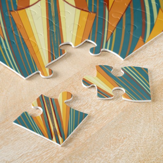 Puzzle Southwestern Golden Sun Rays Design indien (Côté)