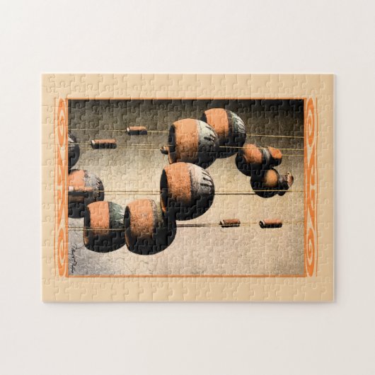 Puzzle Southwestern Spiraled Clay Vent Chimes Encore Vie (Horizontal)