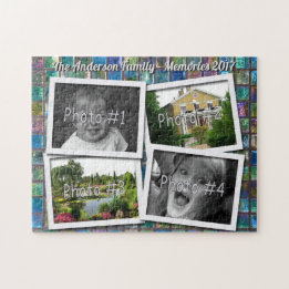 Puzzle Souvenirs de famille 4 photos faites sur commande