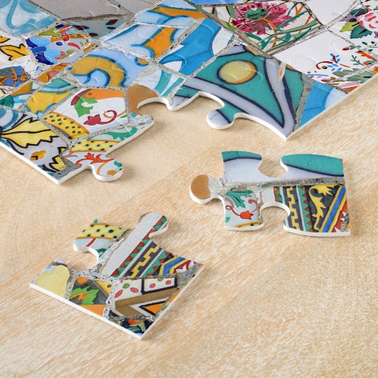 Puzzle Souvenirs. Parc Güell. Grande mosaïque. Partie 1. (Côté)