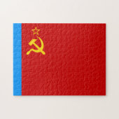 Puzzle Soviet Russia Flag, USSR, CCCP, Communism, Lenin (Horizontal)
