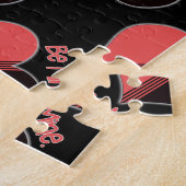 Puzzle Soyez à moi Valentine Red Stripe Heart (Côté)