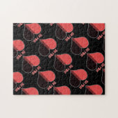 Puzzle Soyez à moi Valentine Red Stripe Heart (Horizontal)