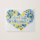Puzzle Soyez avec l'Ukraine lettrage et coeur (Horizontal)