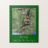 Puzzle Soyez idiot et inspiré Citation Parrot (Vertical)