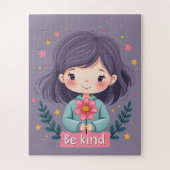Puzzle Soyez une fille mignonne avec l'art positif Fleur (Vertical)