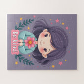 Puzzle Soyez une fille mignonne avec l'art positif Fleur (Horizontal)
