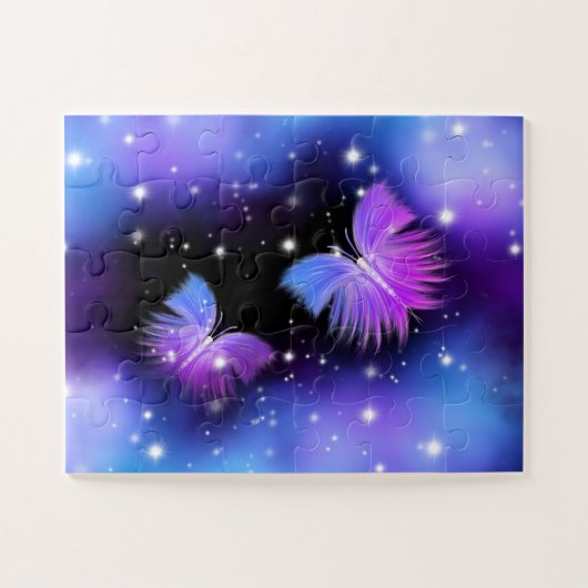 Puzzle Space Fantasy Butterflies Cosmic (Horizontal)