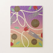 Puzzle Spaghetti arc-en-ciel coloré ombré (Vertical)