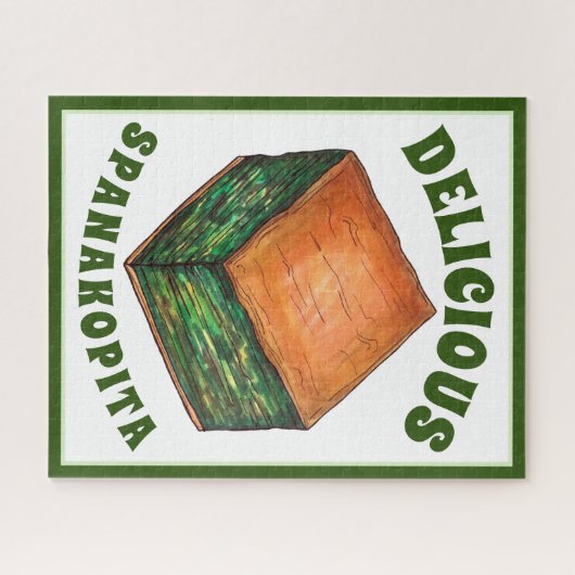 Puzzle Spanakopita Grec Alimentation Spinach Feta Phyllo (Horizontal)