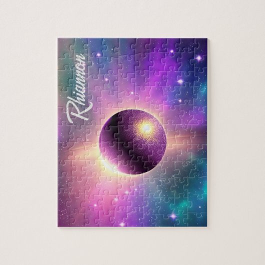 Puzzle Sphère cosmique parfaite violette flottant dans Co (Vertical)