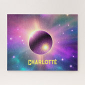 Puzzle Sphère cosmique pourpre Parfaite Orbitant l'espace (Horizontal)