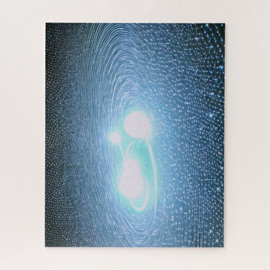 Puzzle sphères lumineuses blanches les plus brillantes or (Vertical)