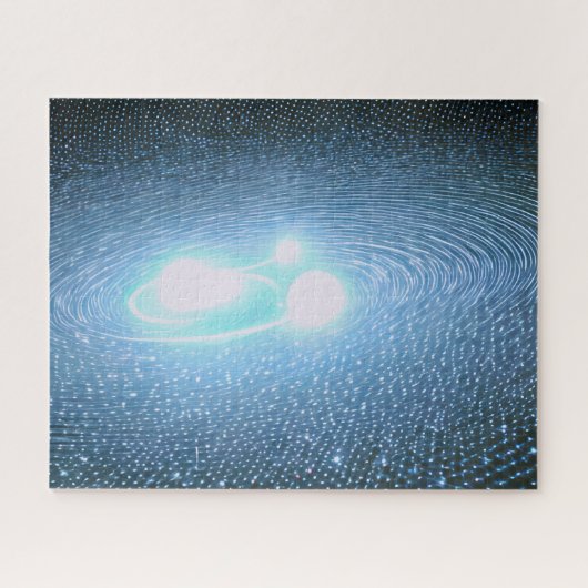 Puzzle sphères lumineuses blanches les plus brillantes or (Horizontal)