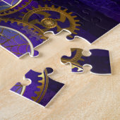 Puzzle Spider Steampunk sur Arrière - plan pourpre (Côté)
