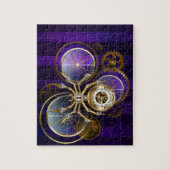 Puzzle Spider Steampunk sur Arrière - plan pourpre (Vertical)