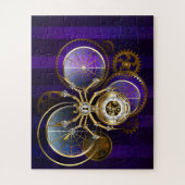 Puzzle Spider Steampunk sur Arrière - plan pourpre (Vertical)
