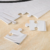 Puzzle Spirale carrée abstraite noir et blanc (Côté)