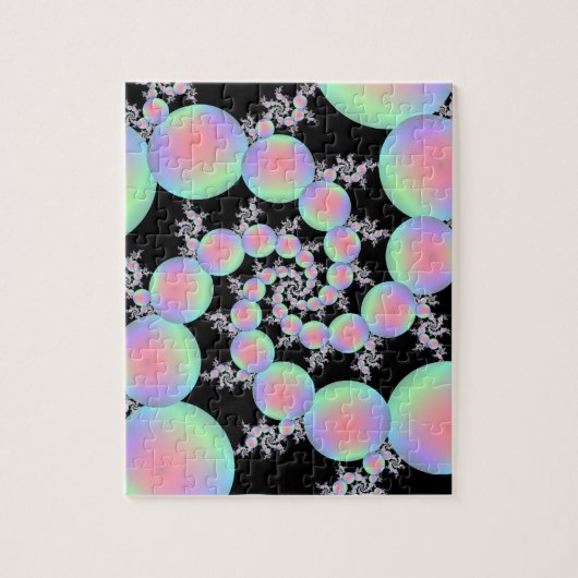 Puzzle Spirale de ballon rose et turquoise (Vertical)