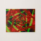 Puzzle Spirale du réseau neuronal rouge et vert (Horizontal)