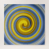 Puzzle spirale jaune et bleue (Horizontal)