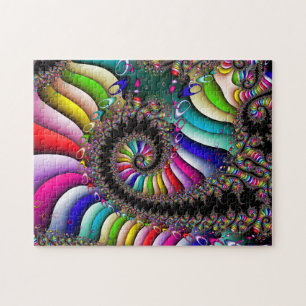 Puzzle Spirale multicolore de fractale