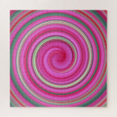 Puzzle spirale rose et verte (Horizontal)