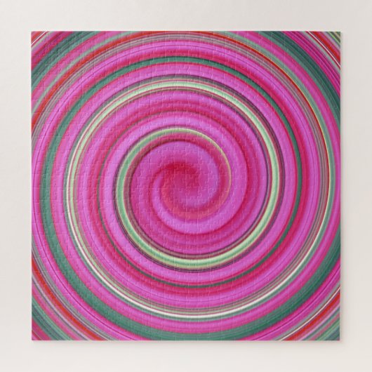 Puzzle spirale rose et verte (Vertical)