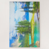 Puzzle Spirit Island Parc national Jasper Canada (Vertical)