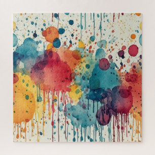 Puzzle Splats de peinture Abstraits multicolores
