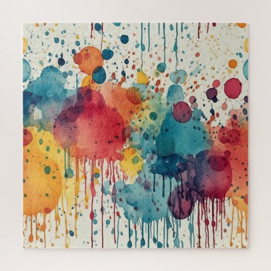 Puzzle Splats de peinture Abstraits multicolores (Vertical)