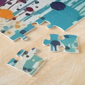 Puzzle Splats de peinture Abstraits multicolores (Côté)