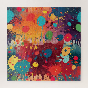 Puzzle Splats de peinture Abstraits multicolores