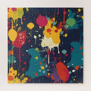 Puzzle Splats de peinture Abstraits multicolores