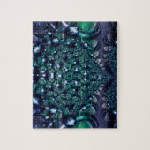 Puzzle Splatter | Violet et vert Fractage Art (Vertical)