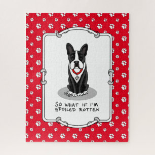 Puzzle Spoiled Rotten Boston Terrier (noir) mignon chien