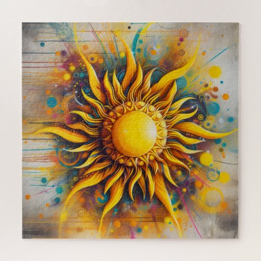 Puzzle Spray Paint Sun (Horizontal)